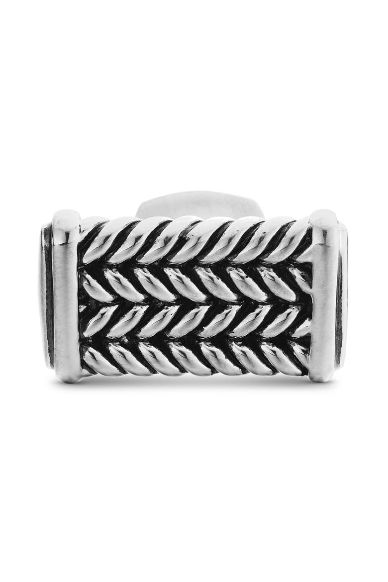 Chevron Cuff Links, Alternate, color, SILVER