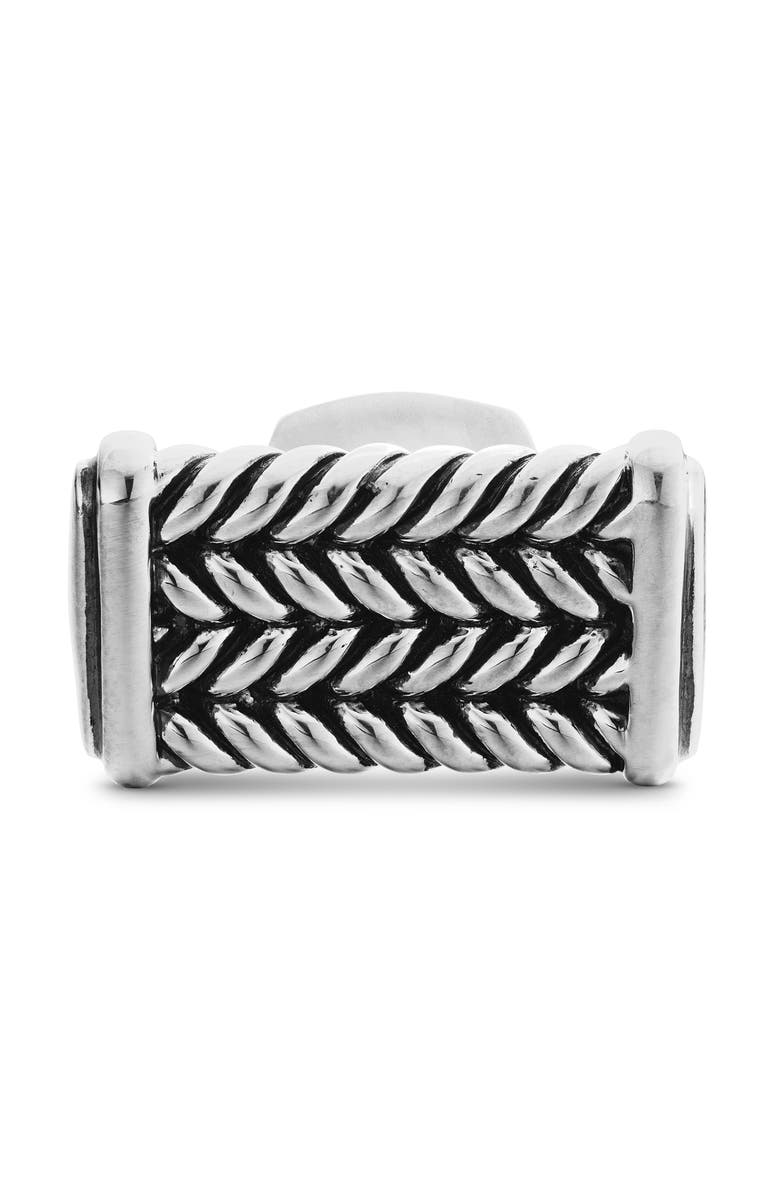 David Yurman Chevron Cuff Links, Alternate, color, Silver