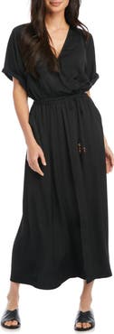 Karen Kane Cuffed Sleeve Midi Dress