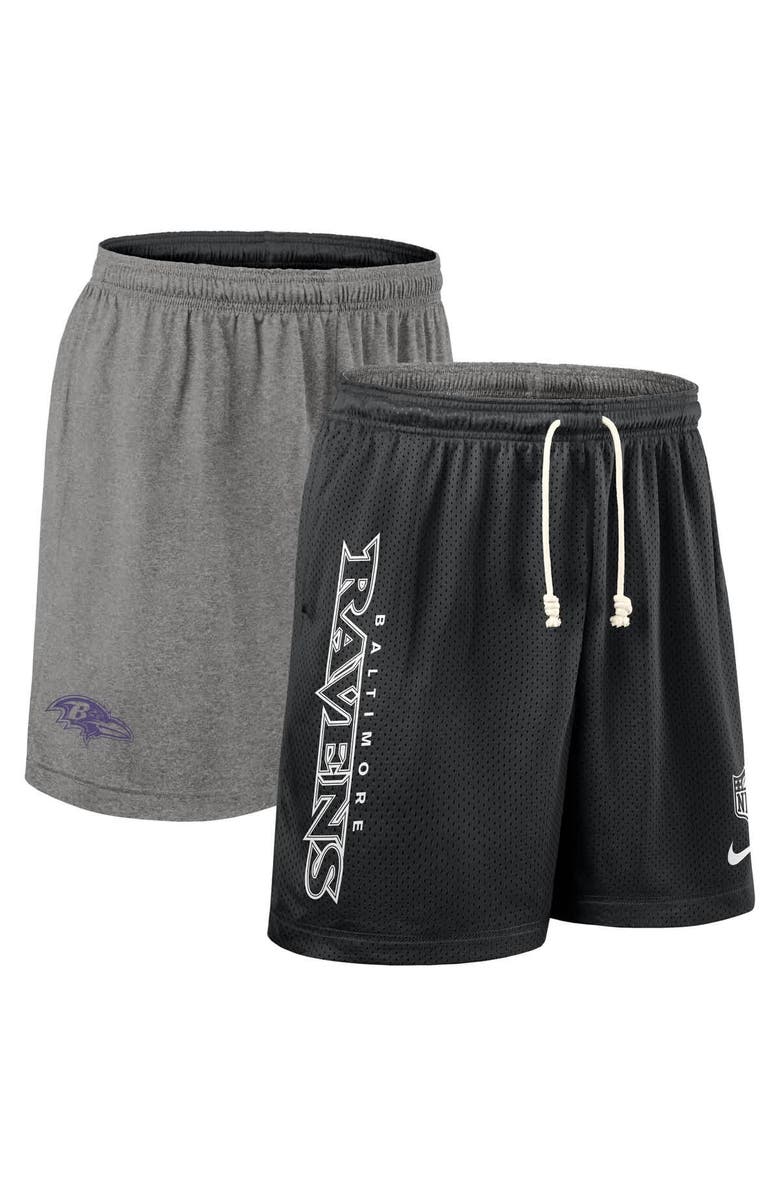 Nike Men's Nike Black Baltimore Ravens Sideline Reversible Performance Shorts, Main, color, Black