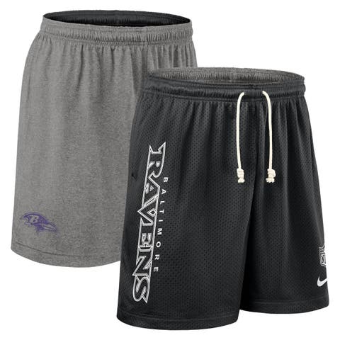 Men's Nike Black Baltimore Ravens Sideline Reversible Performance Shorts