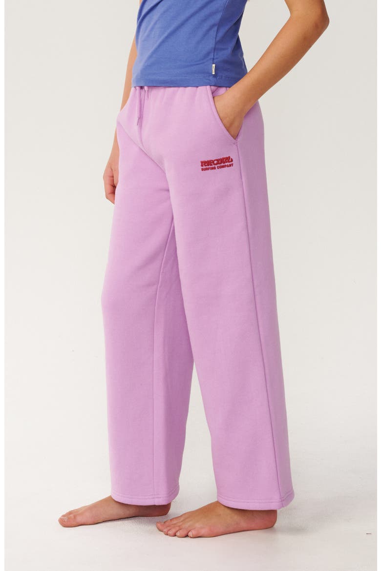 Kids' Surf Puff Paint Wide Leg Sweatpants, Alternate, color, LILAC