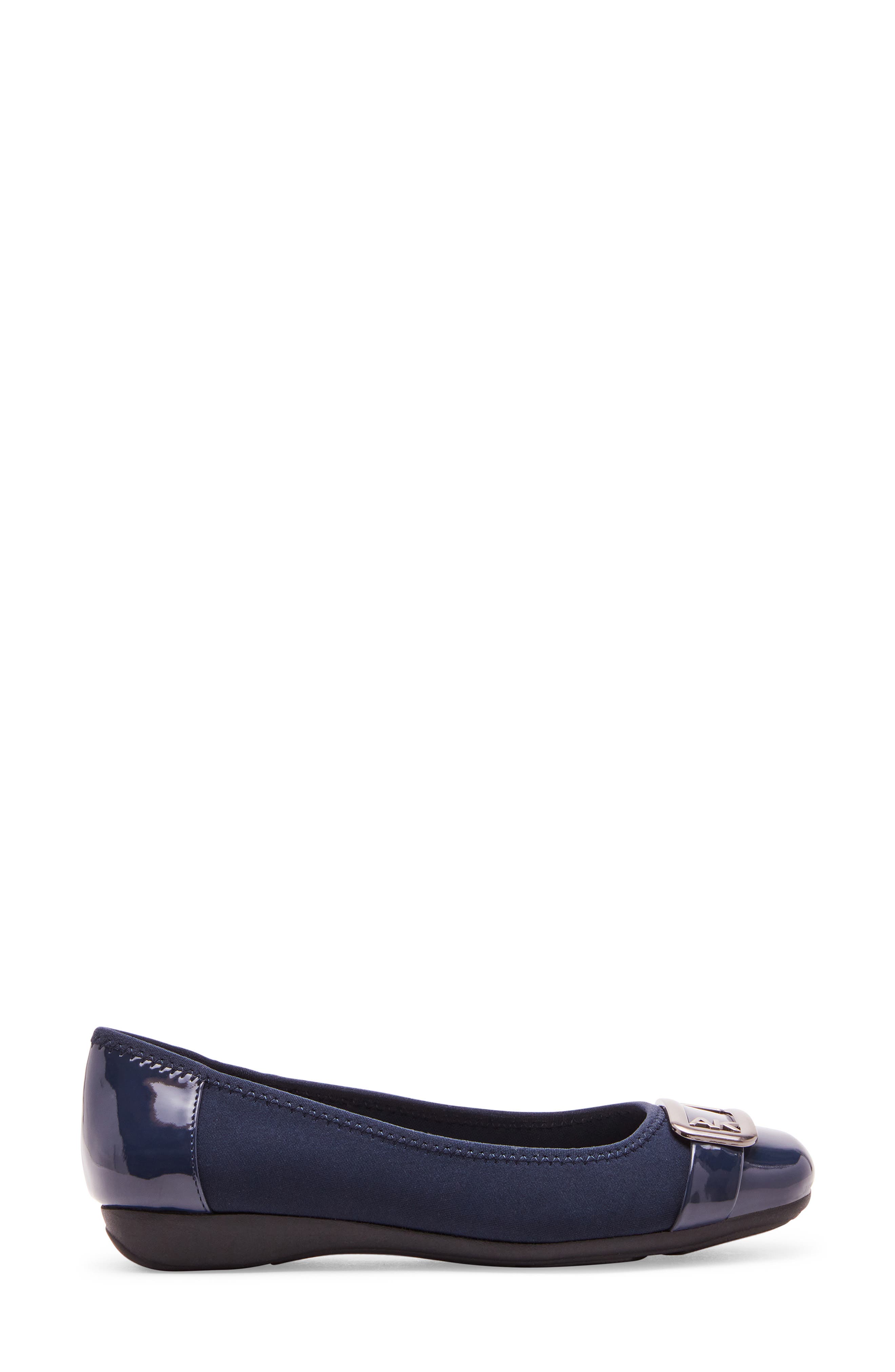 Anne Klein Ulivera Ballet Flat, Alternate, color, Navy