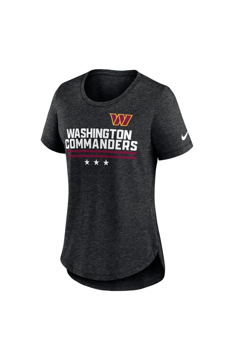 Nike Women's Nike Heather Black Washington Commanders Local Fashion Tri-Blend T-Shirt, Alternate, color, 