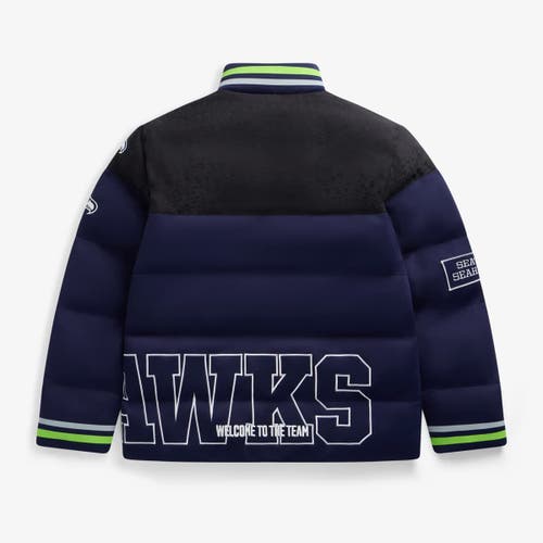 Off Season Unisex College Navy Seattle Seahawks Team Puffer Jacket In Blue