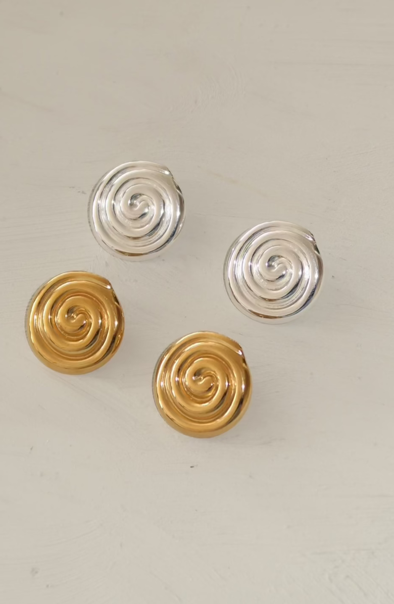 Joiana Jewelry Billow Earrings, Alternate, color, Gold