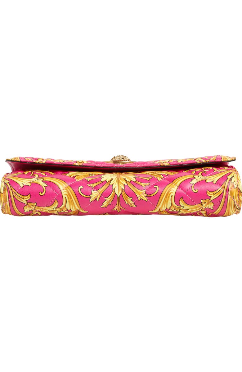 Versace Icon Quilted Leather Wallet on a Chain, Alternate, color,