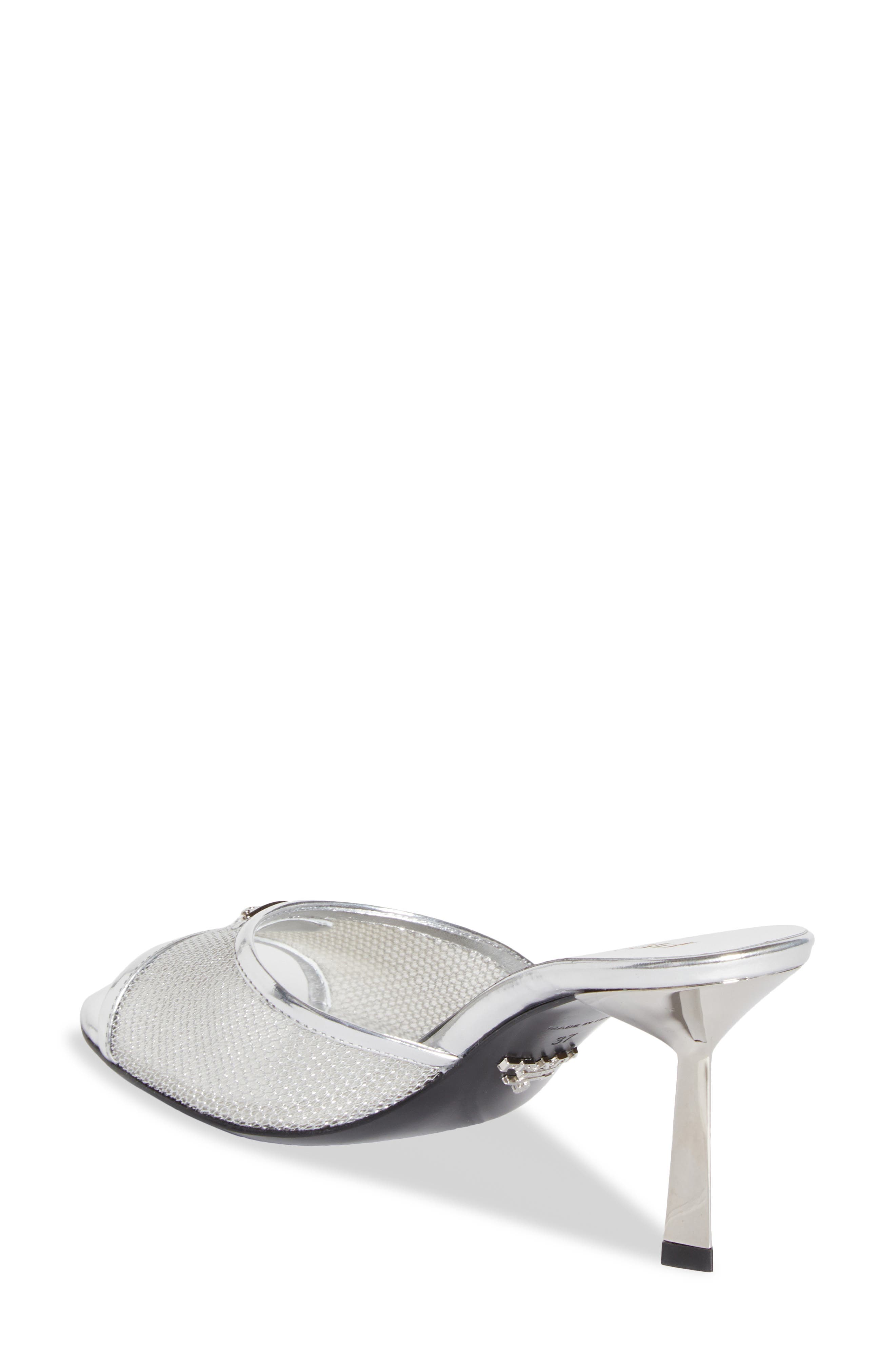 Mesh Slide Sandal, Alternate, color, ARGENTO