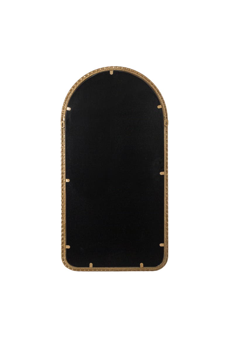 Decorative Arched Metal Wall Mirror, Gold, Alternate, color, Gold