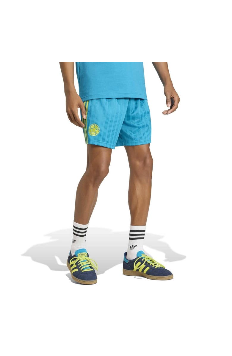 adidas Originals Men's adidas Turquoise Colombia National Team Originals Shorts, Main, color, Turquoise