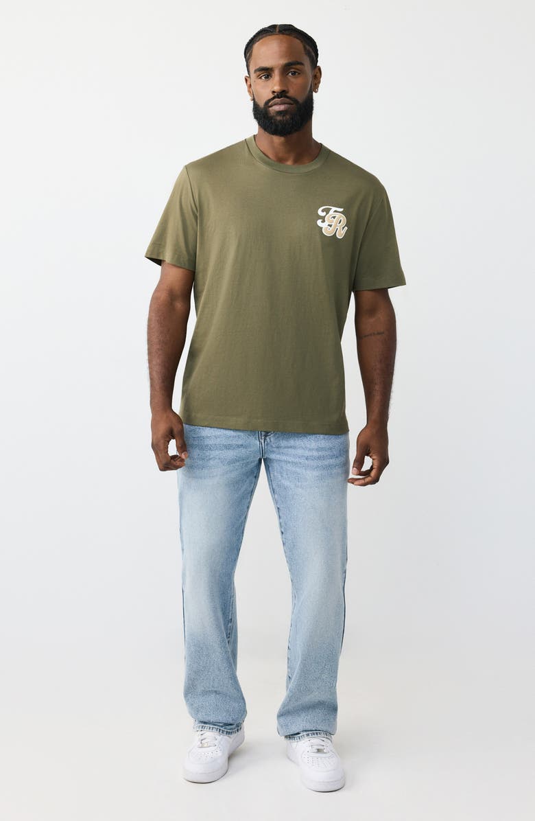 True Religion Cali Bay Big Buddha Graphic T-Shirt, Alternate, color, Kalamata