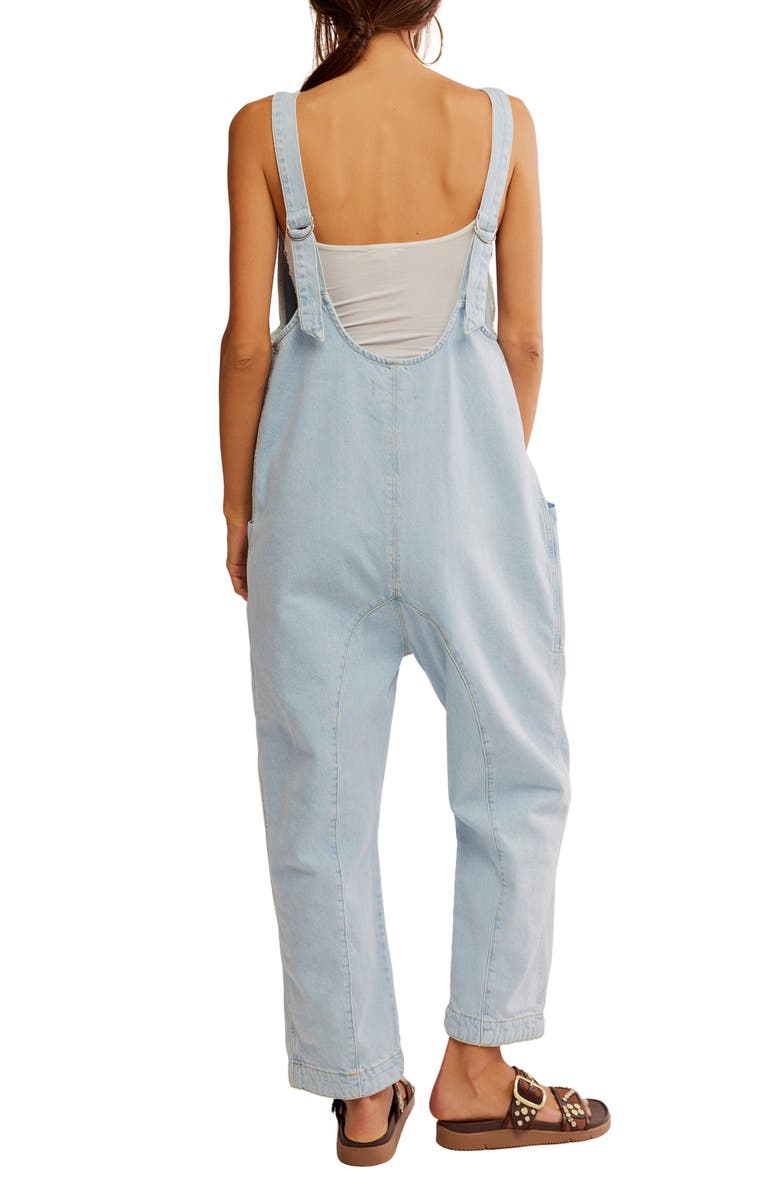 Free People High Roller Denim Jumpsuit, Alternate, color, Whimsy