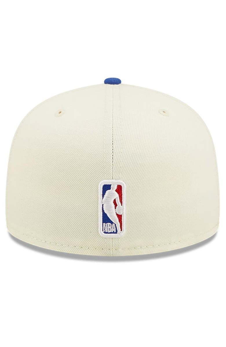 New Era Men's New Era Cream/Blue New York Knicks 2022 NBA Draft 59FIFTY Fitted Hat, Alternate, color, 