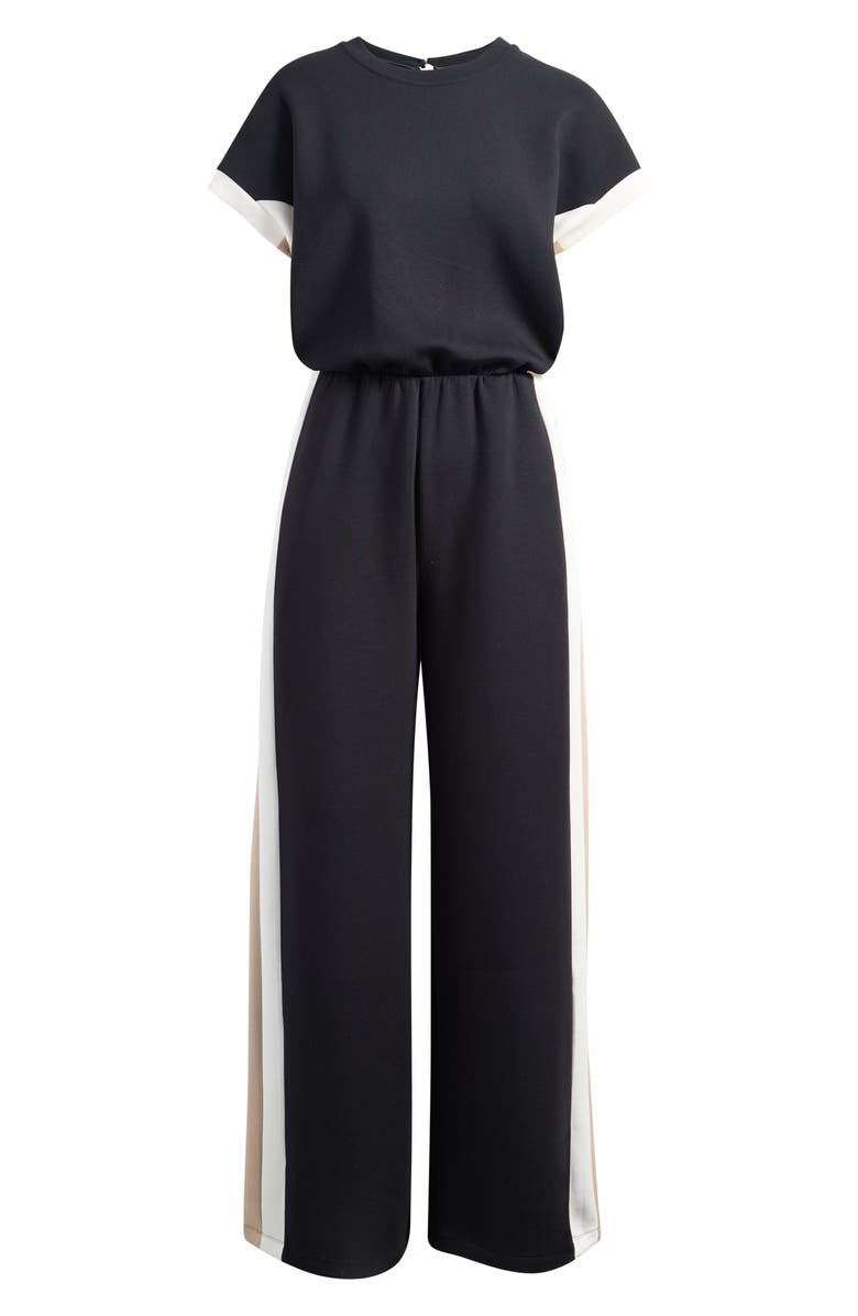 SPANX<sup>®</sup> AirEssentials Colorblock Jumpsuit, Main, color, Very Black Stripe