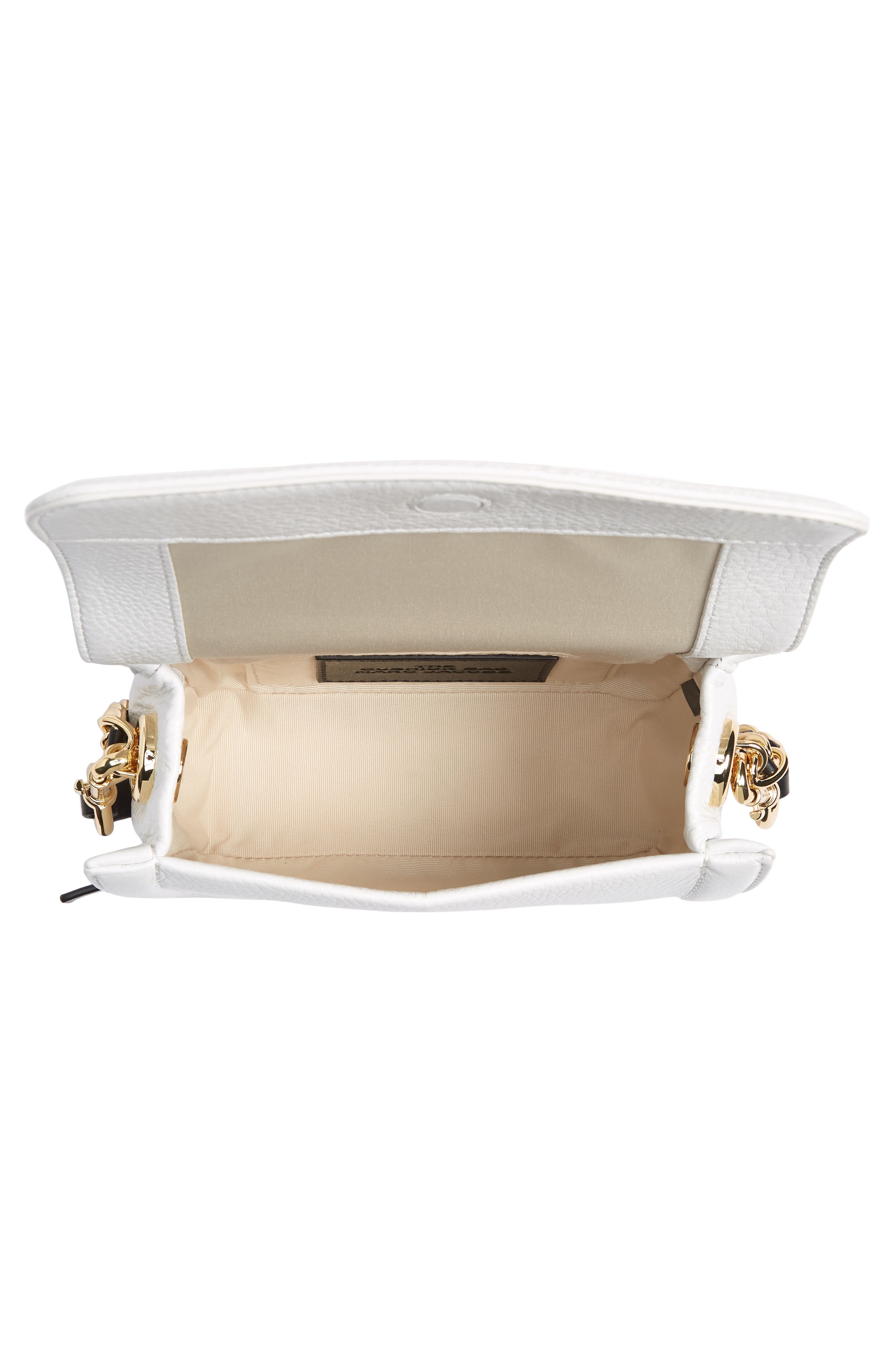 The Marc Jacobs The Mini Cushion Leather Shoulder Bag, Alternate, color, WHITE