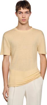 SANDRO Certified linen T-shirt