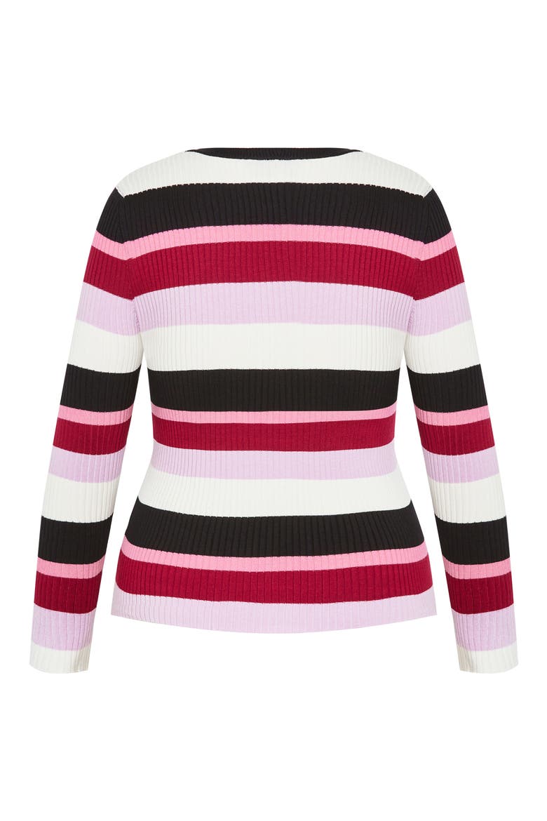 Raelyn Rib Stripe Sweater, Alternate, color, STRIPE