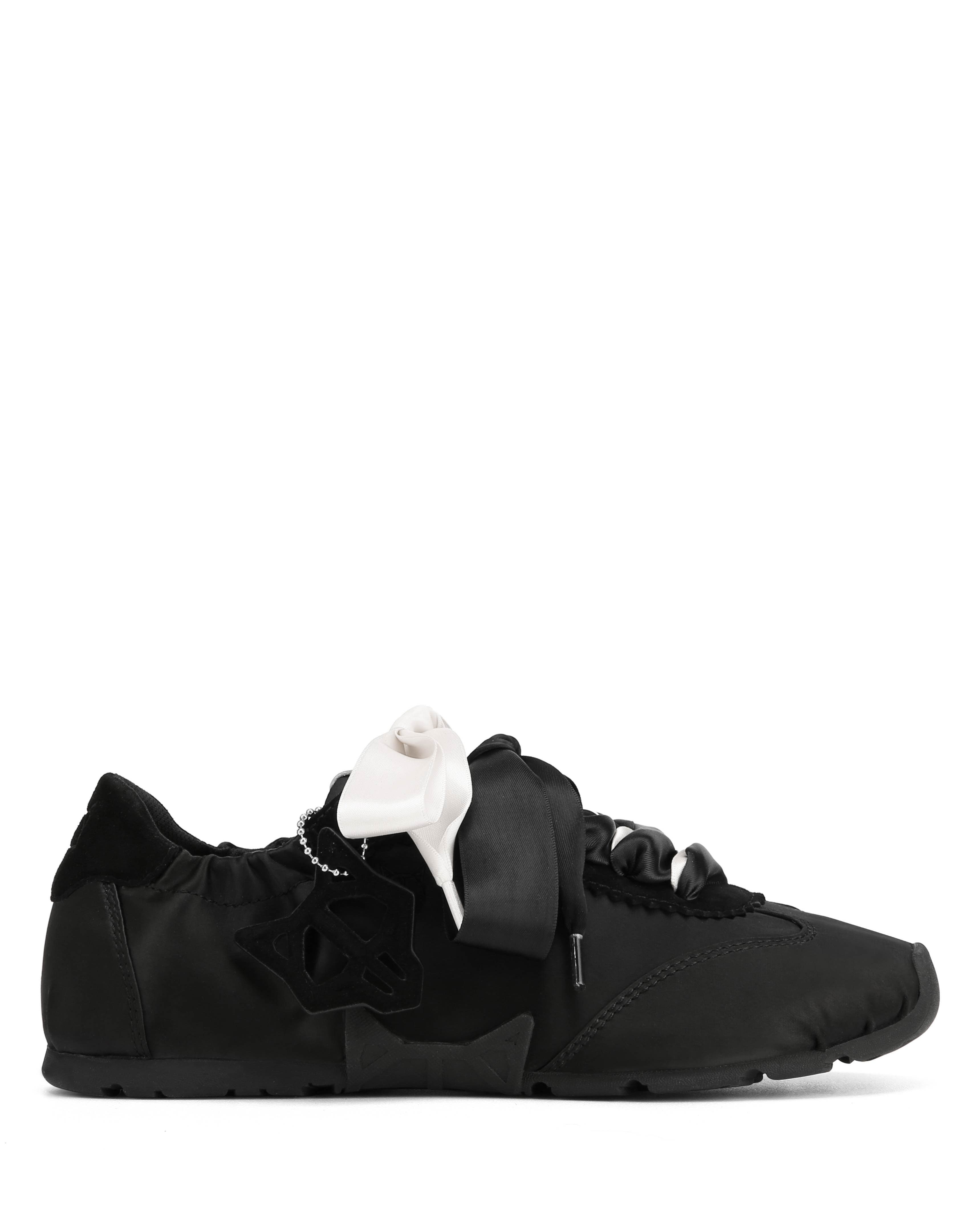 Naked Wolfe Adorable Satin Sneaker, Alternate, color, Black