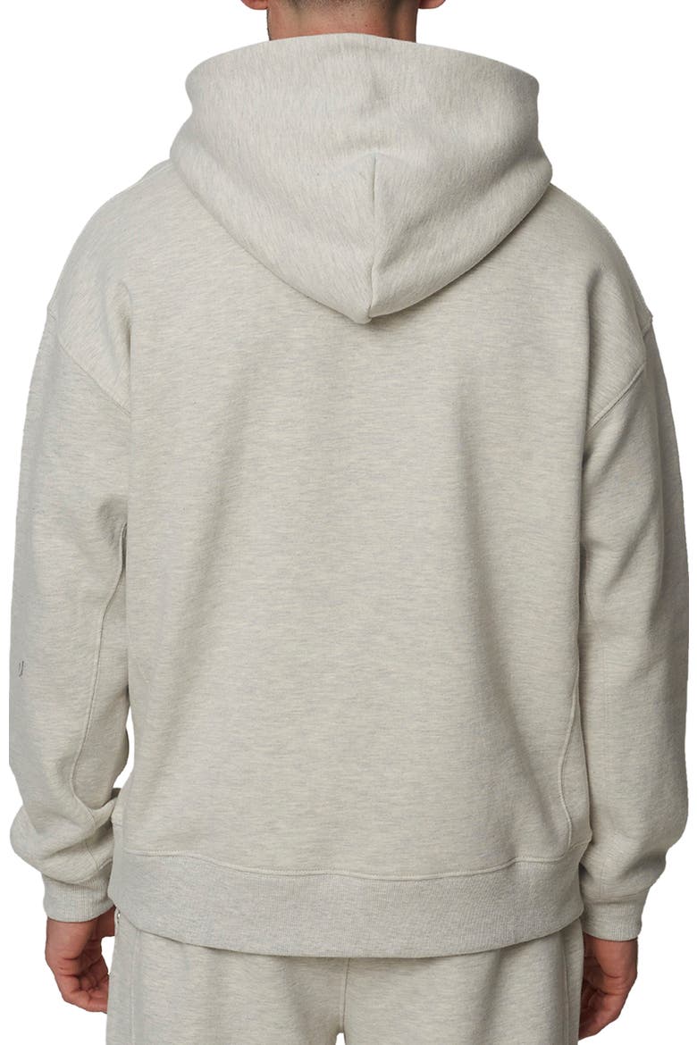 Oversized Essentials Pullover Hoodie, Alternate, color, Oat Grey Marl