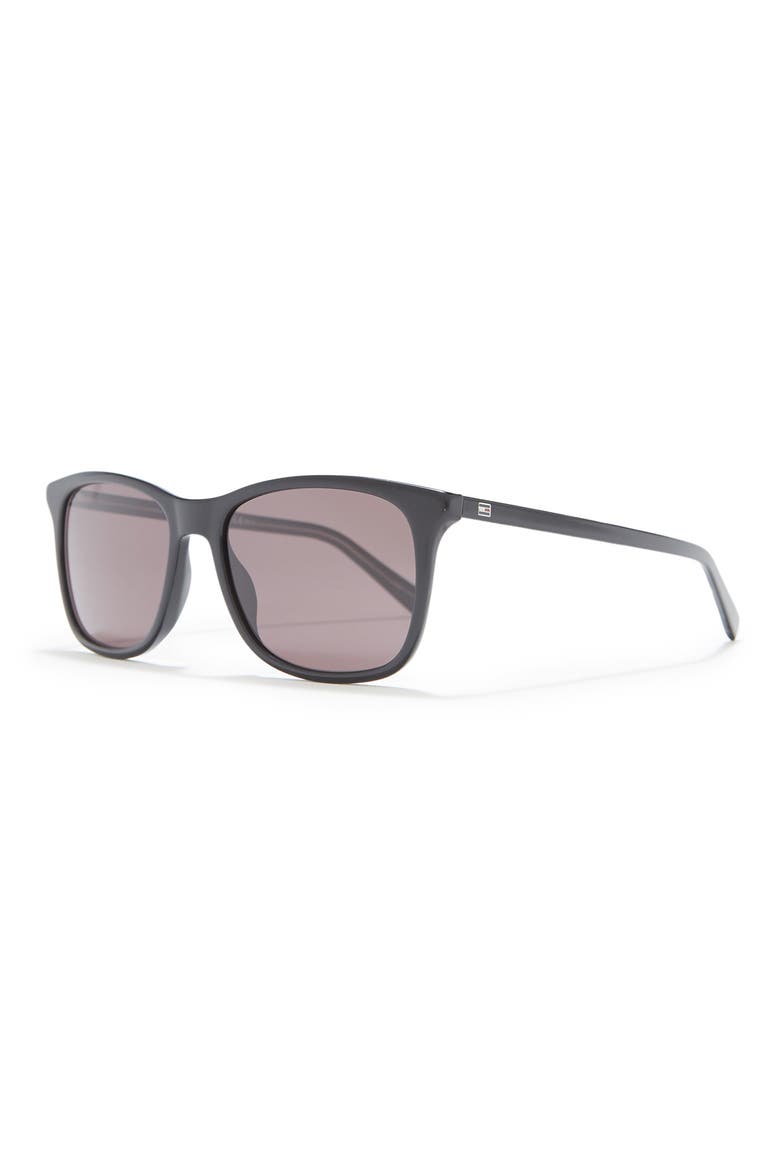 54mm Square Sunglasses, Alternate, color, BLACK GREY / BROWN GREY