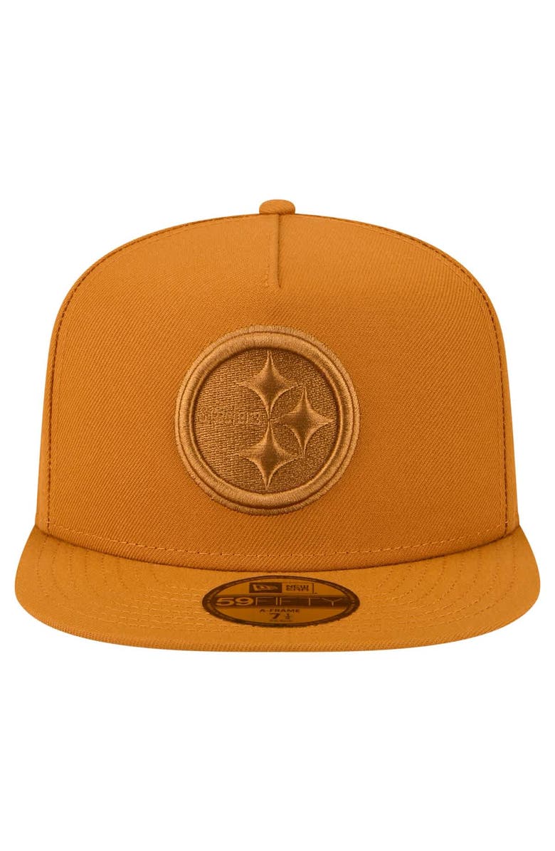 New Era Men's New Era  Brown Pittsburgh Steelers Color Pack A-Frame 59FIFTY Fitted Hat, Alternate, color, Brown