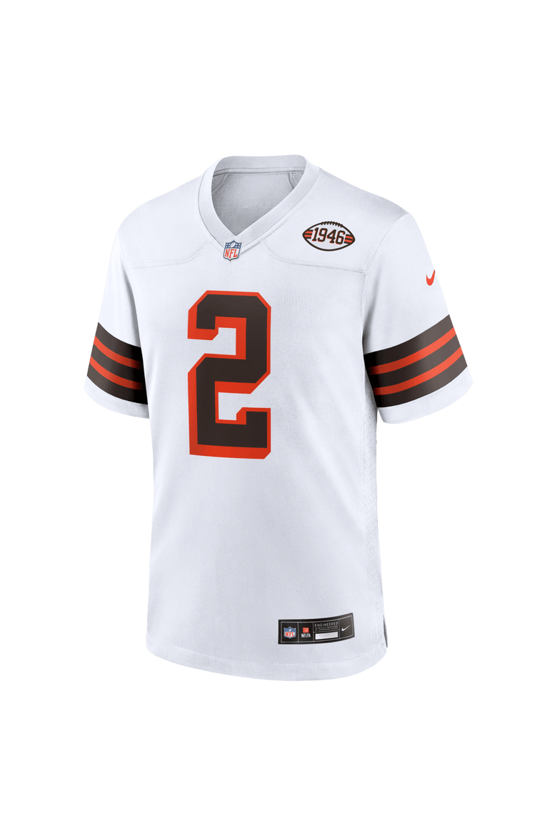 Men's Nike Shedeur Sanders  White Cleveland Browns Alternate Game Jersey, Alternate, color, White