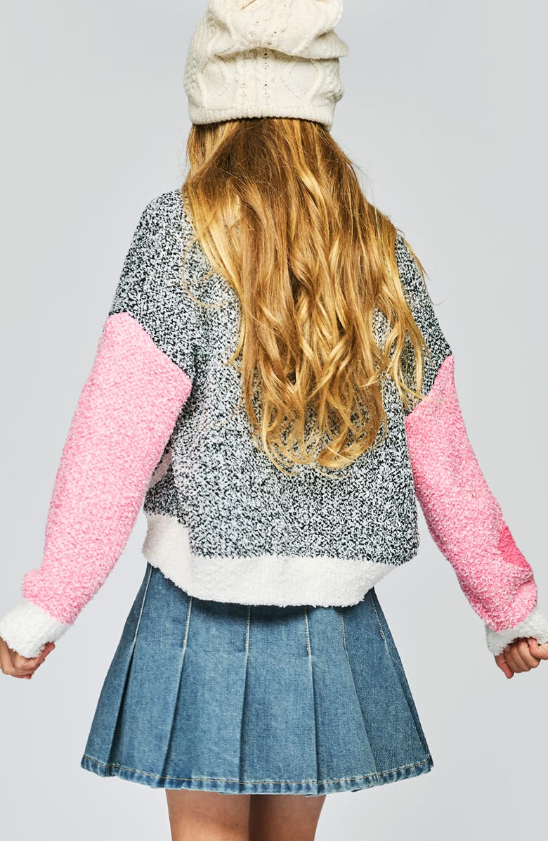 Hannah Banana Kids' Colorblock Sweater, Alternate, color, Pink Multi