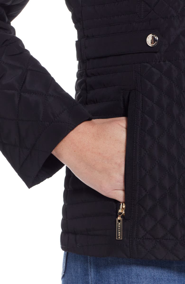 Gallery Quilted Jacket, Alternate, color, Black