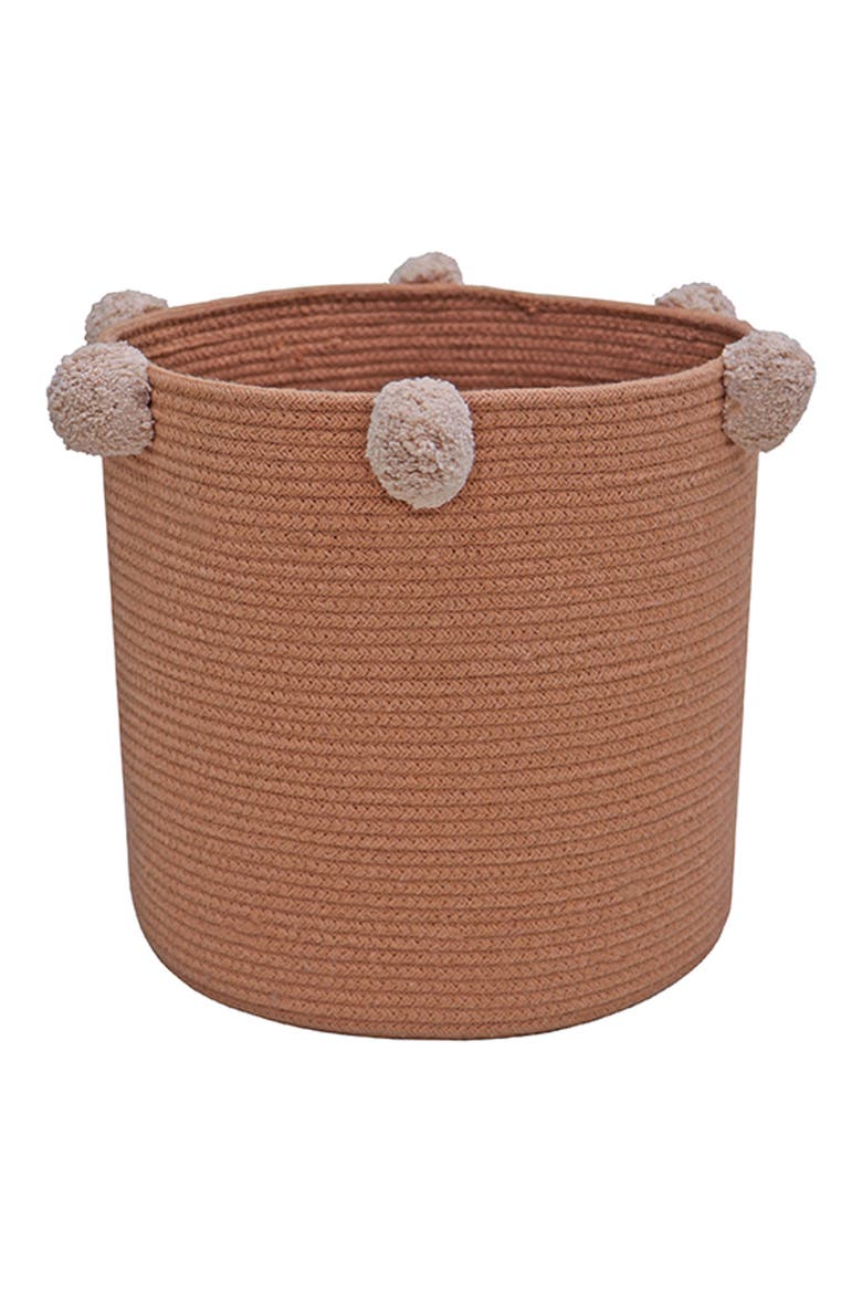 Pompom Basket, Main, color, CHESTNUT ROSE