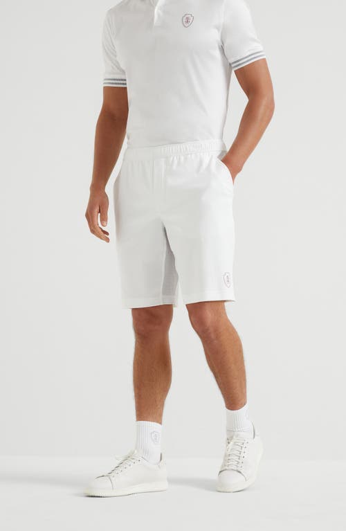 Shop Brunello Cucinelli Interlock Bermuda Shorts In White