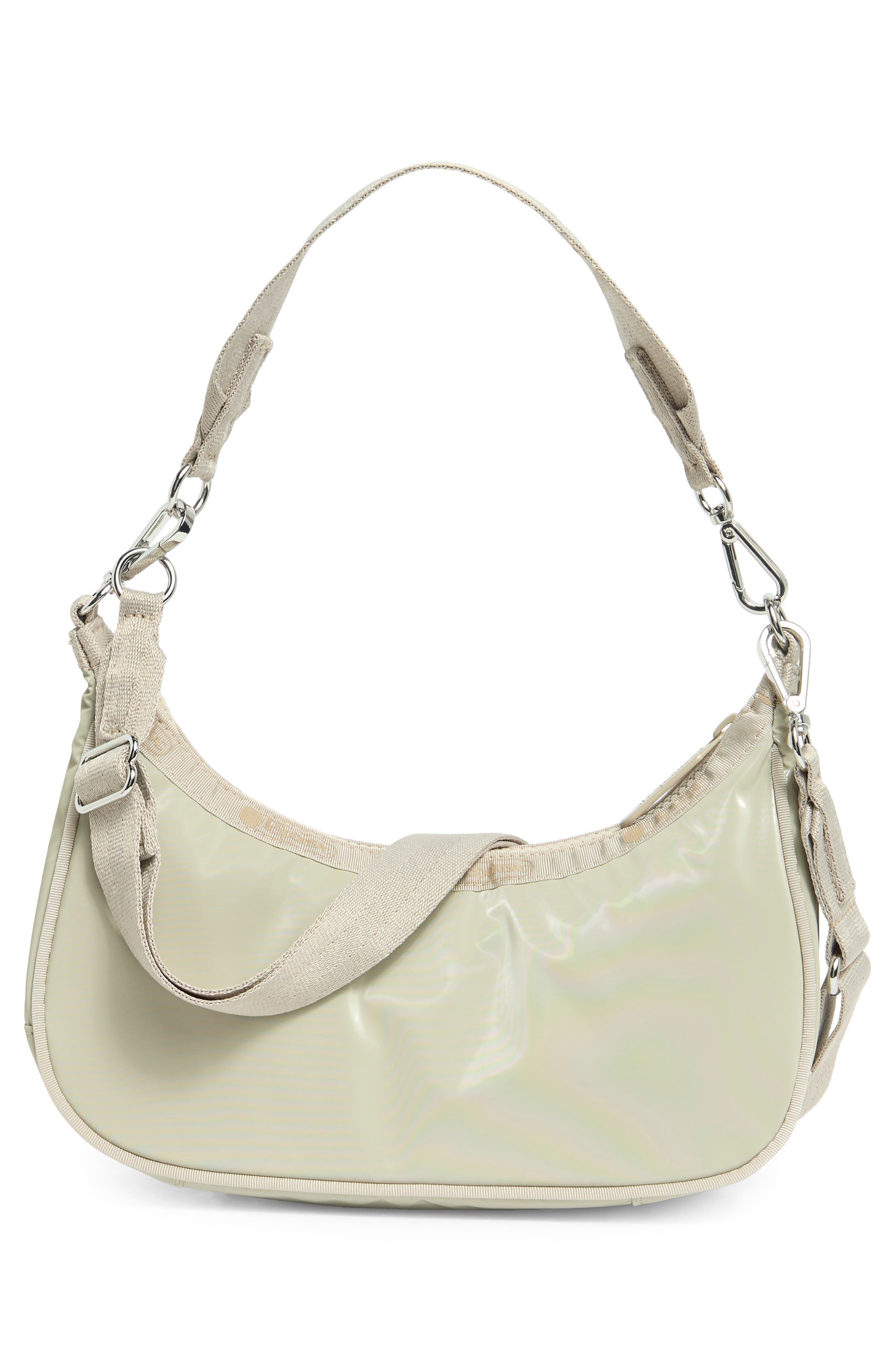 Small Convertible Hobo Bag, Alternate, color, FOSSIL SHINE