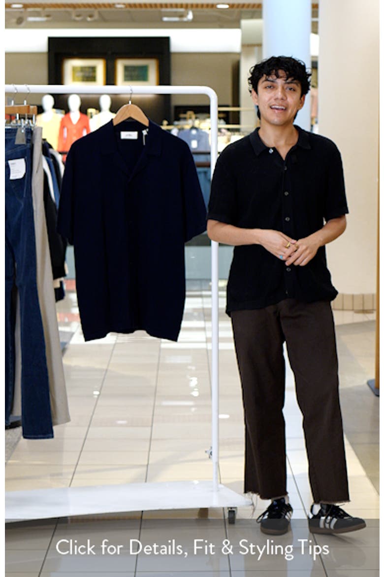 Emmett Arabesque Knit Cotton Camp Shirt video