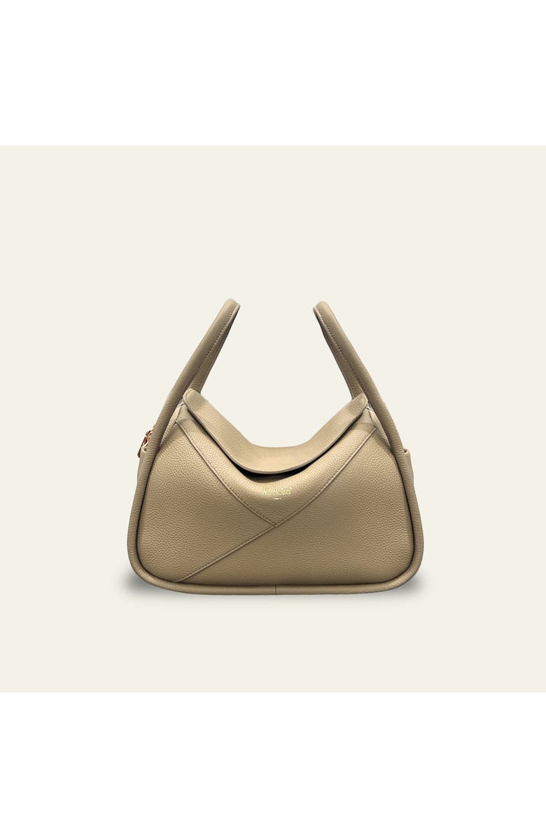 Mi Bolsa London Carnaby Genuine Tote Leather Shoulder Bag, Alternate, color, Grey
