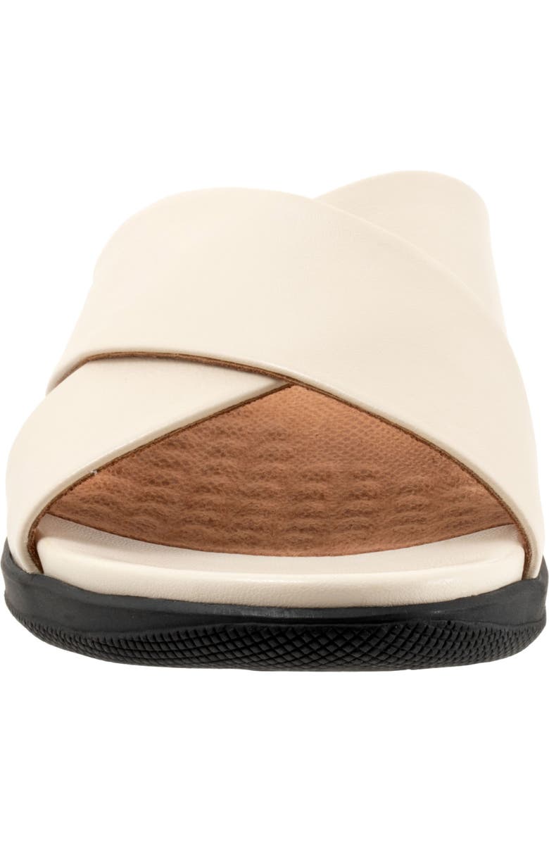 SoftWalk<sup>®</sup> 'Tillman' Leather Cross Strap Slide Sandal, Alternate, color, Ivory