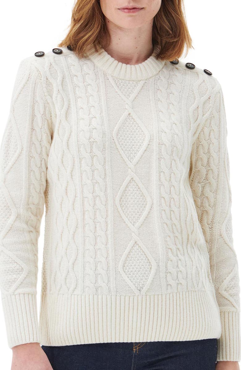 Barbour Greyling Mix Stitch Wool Blend Crewneck Sweater, Main, color, 