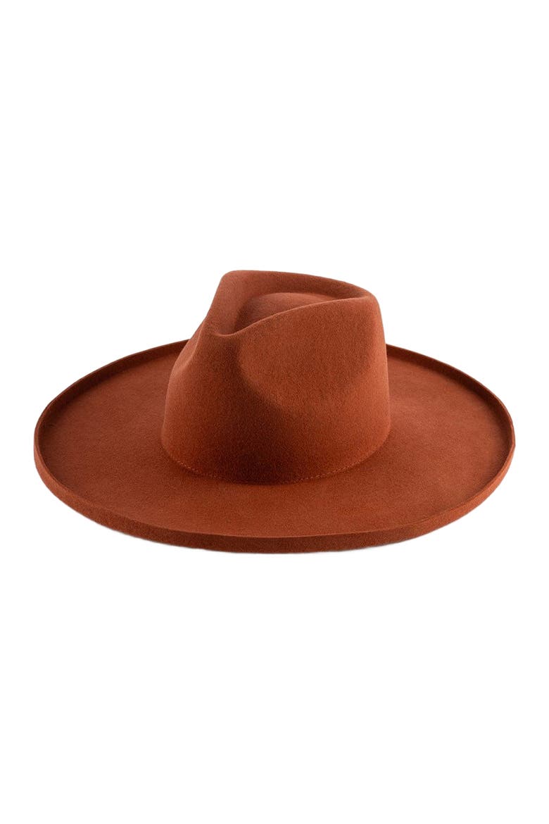 Amelia Pencil Brim Fedora Hat, Main, color, Clay