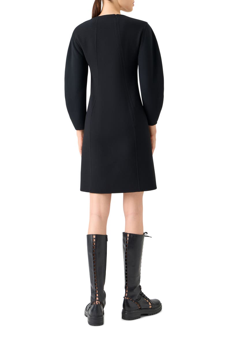 Long Sleeve Wool Blend Sheath Dress, Alternate, color, BLACK