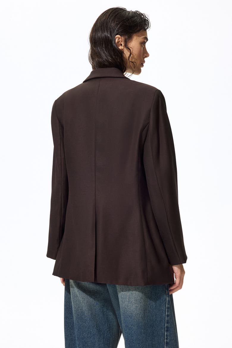 Single-breasted Blazer, Alternate, color, Dark brown