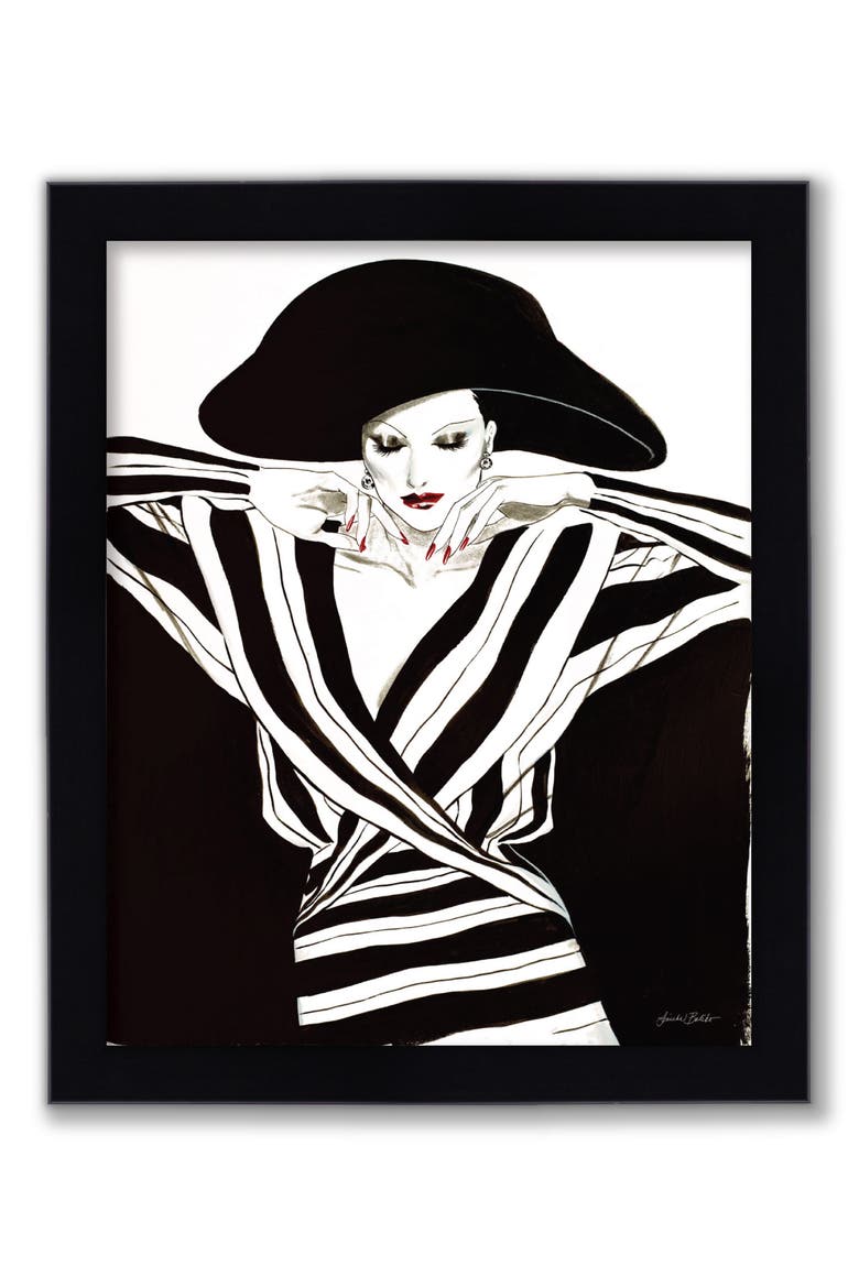 Black and White Framed Wall Art, Main, color, BLACK