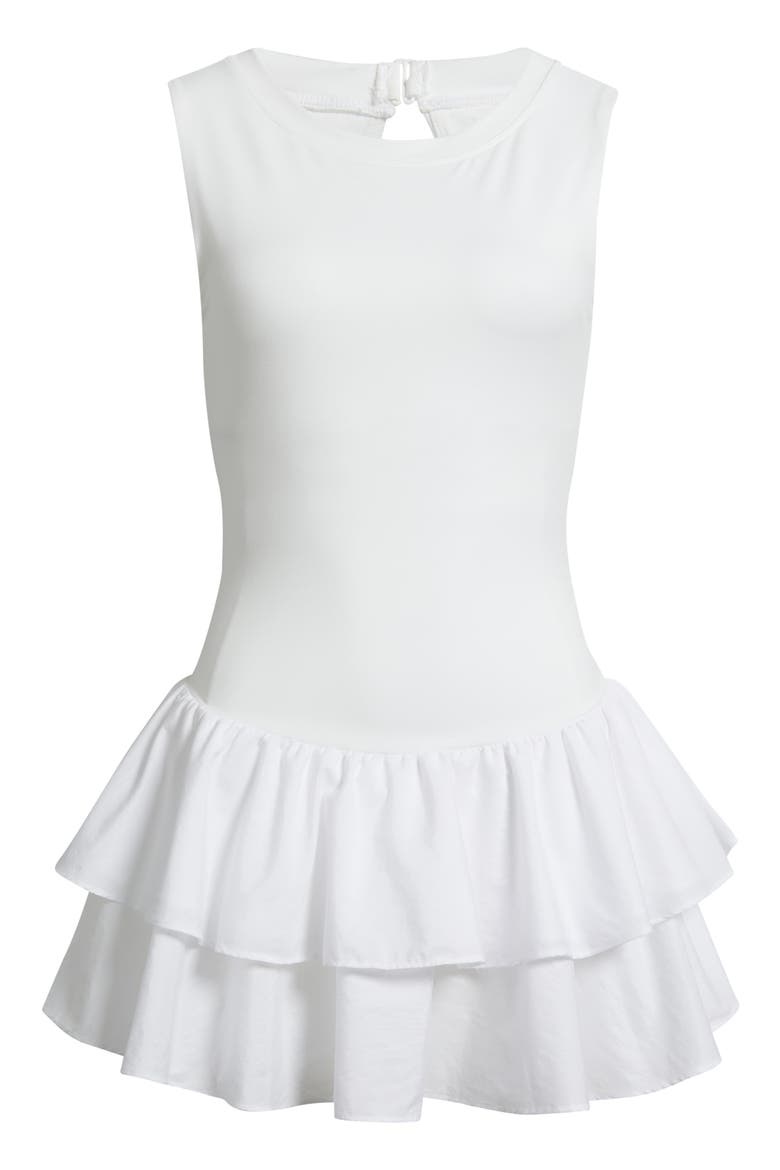 Field Day Tiered Ruffle Jumpsuit, Alternate, color, WHITE