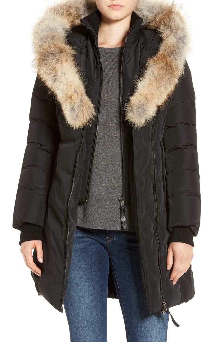 Mackage Down Puffer with Coyote Fur Trim, Main, color,