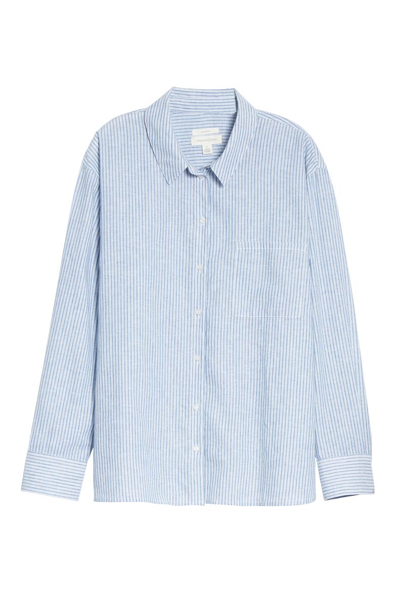 Stripe Dobby Shirt, Alternate, color, BLUE- WHITE CARPENTER STRIPE