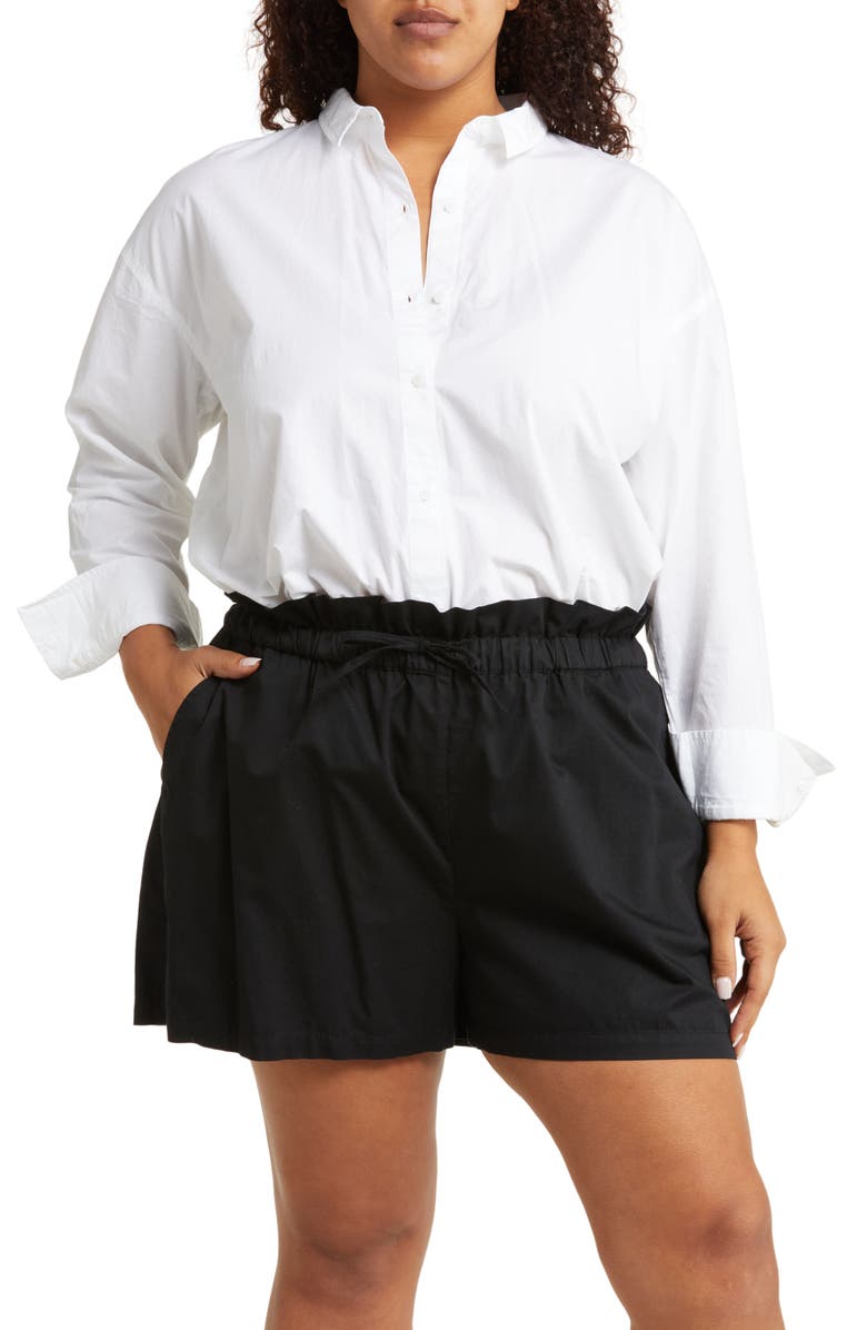 Melrose and Market Collared Poplin Shirt, Main, color, 
