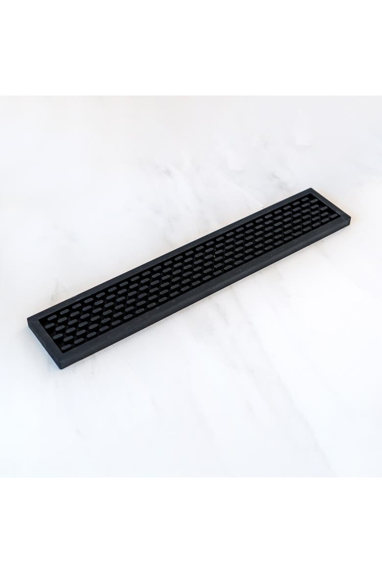 Black Silicone Bar Mat, 3.25x18", Alternate, color, Black