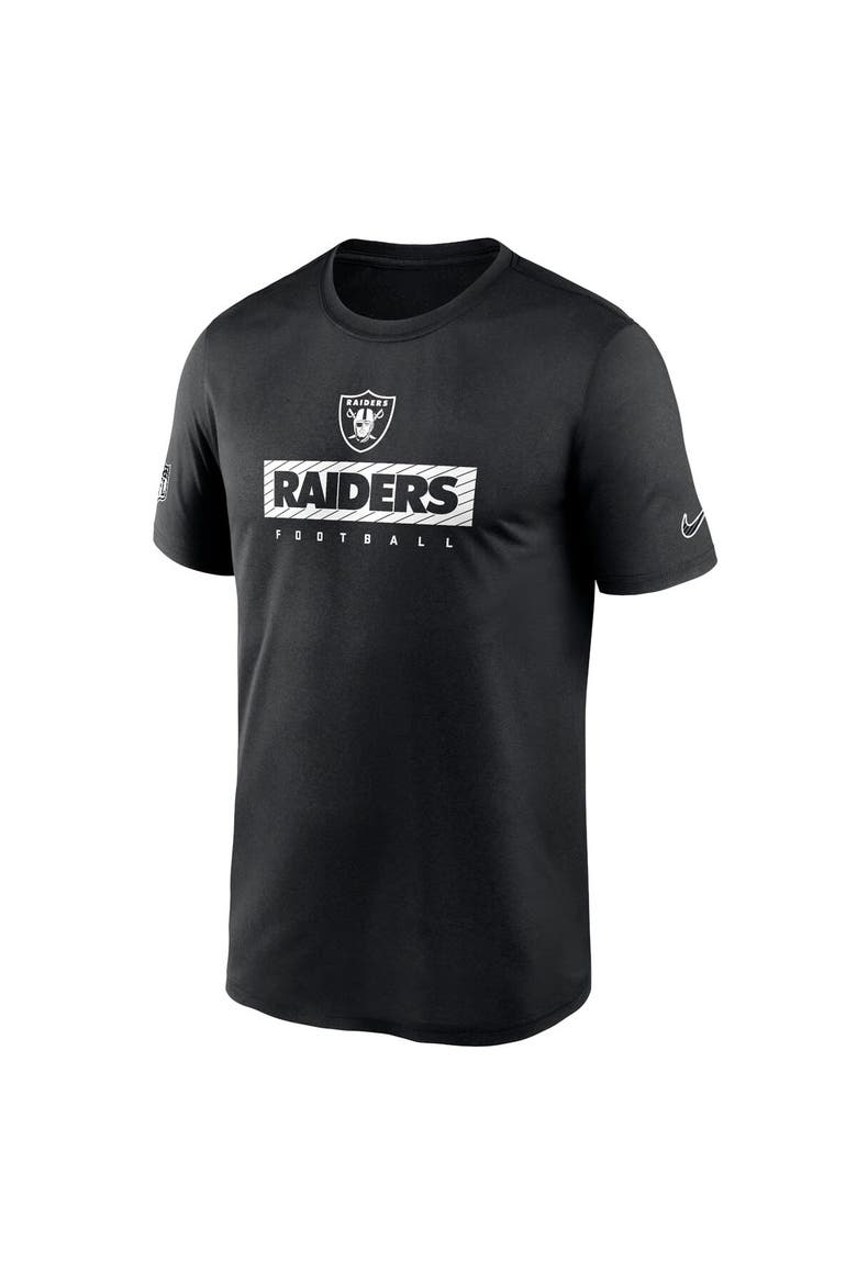 Men's Nike Black Las Vegas Raiders Sideline Legend Performance T-Shirt, Alternate, color, Black
