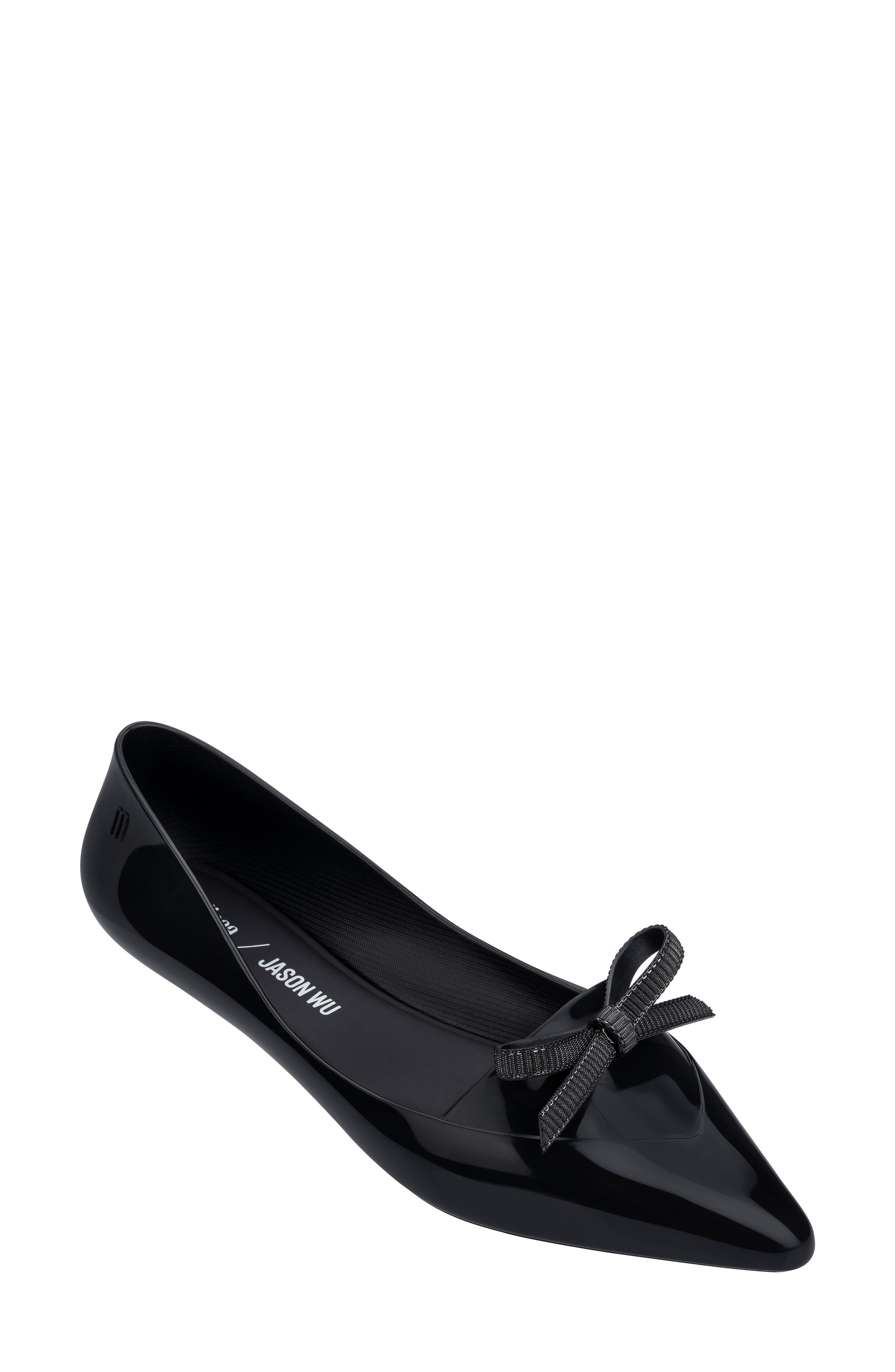 Melissa x Jason Wu Bow Jelly Flat, Main, color, 