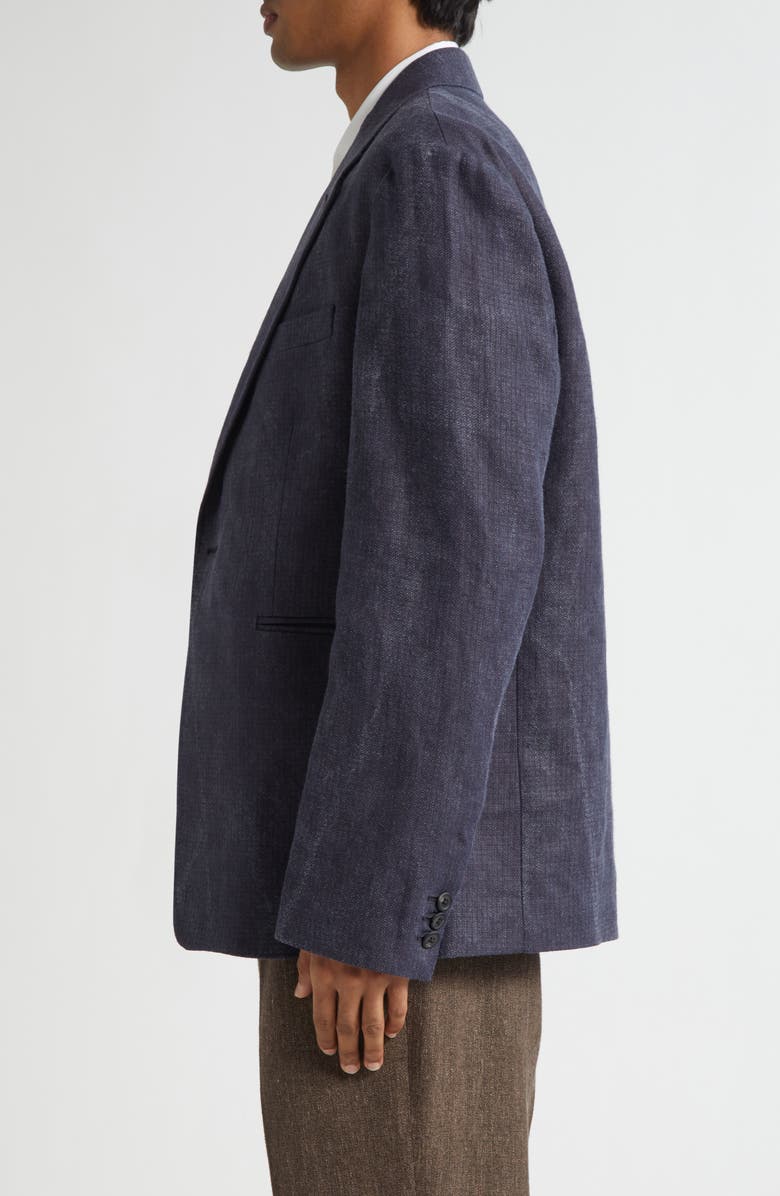 OUR LEGACY Unconstructed Shinjuku Linen Blazer, Alternate, color, Charcoal Bourdeaux Flow Weave