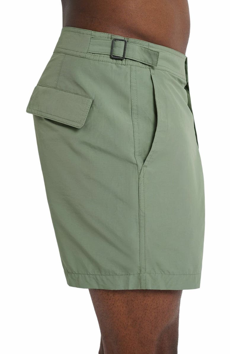 Onia Calder Buckle 5" Swim Trunk, Alternate, color, Seaspray