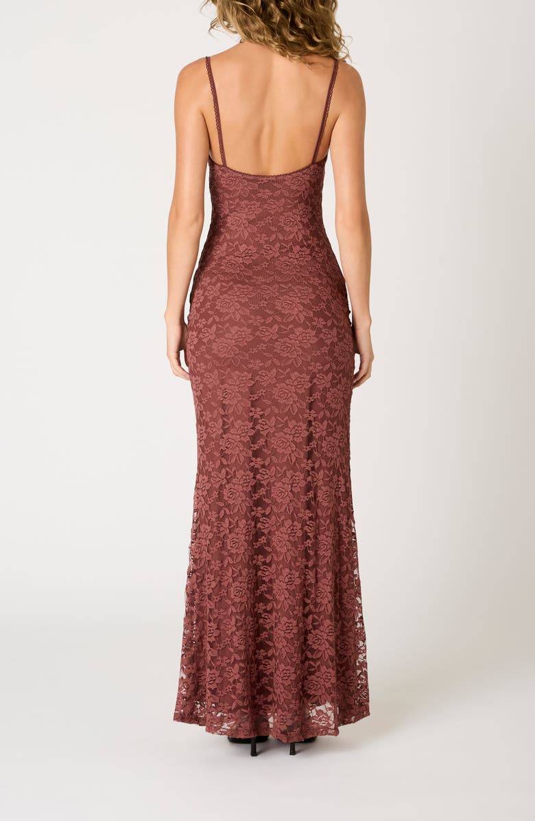 Nia Vetiver Embroidered Maxi Dress, Alternate, color, Cocoa