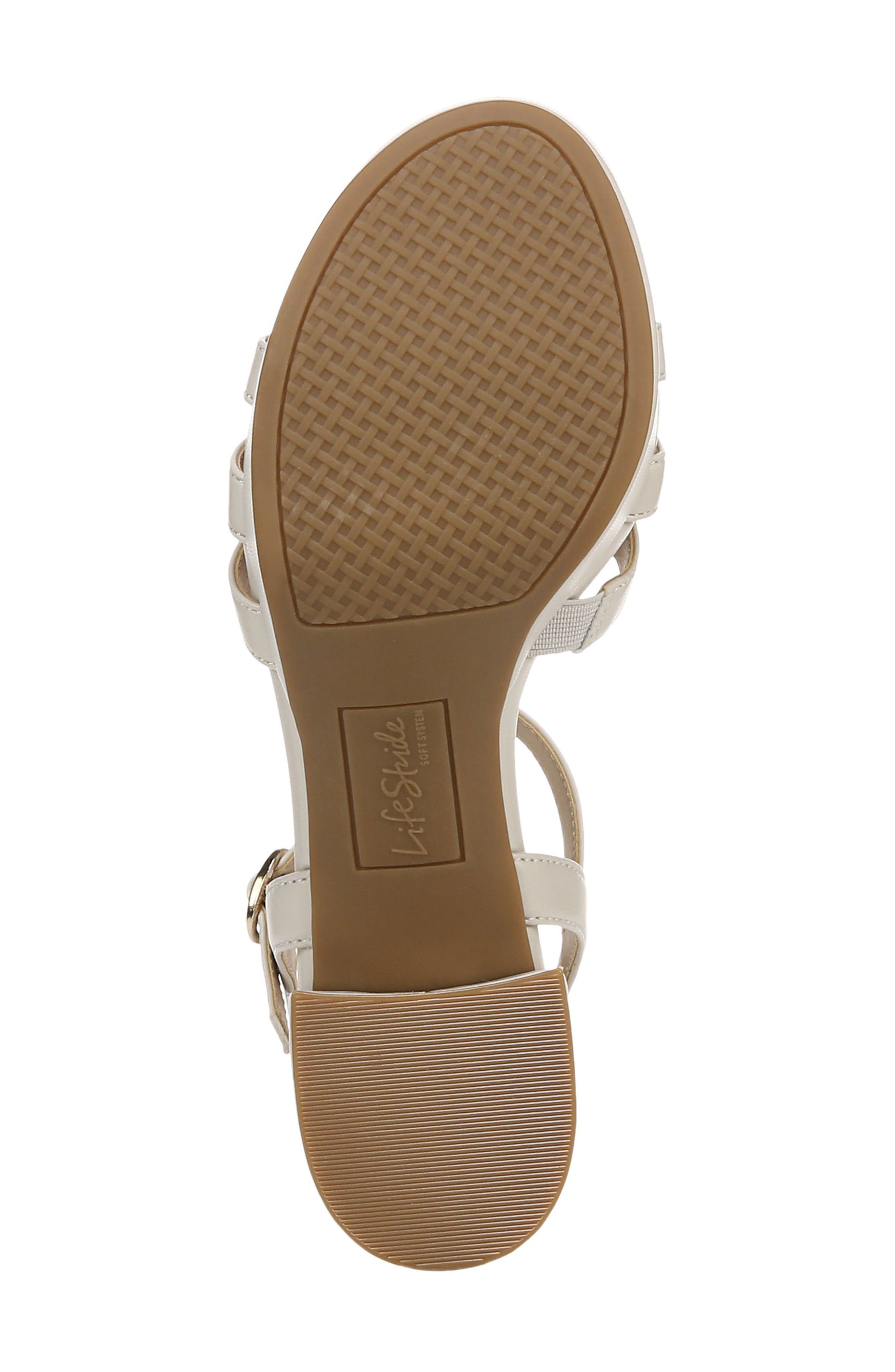 LifeStride Rio Ankle Strap Platform Sandal, Alternate, color, Bone